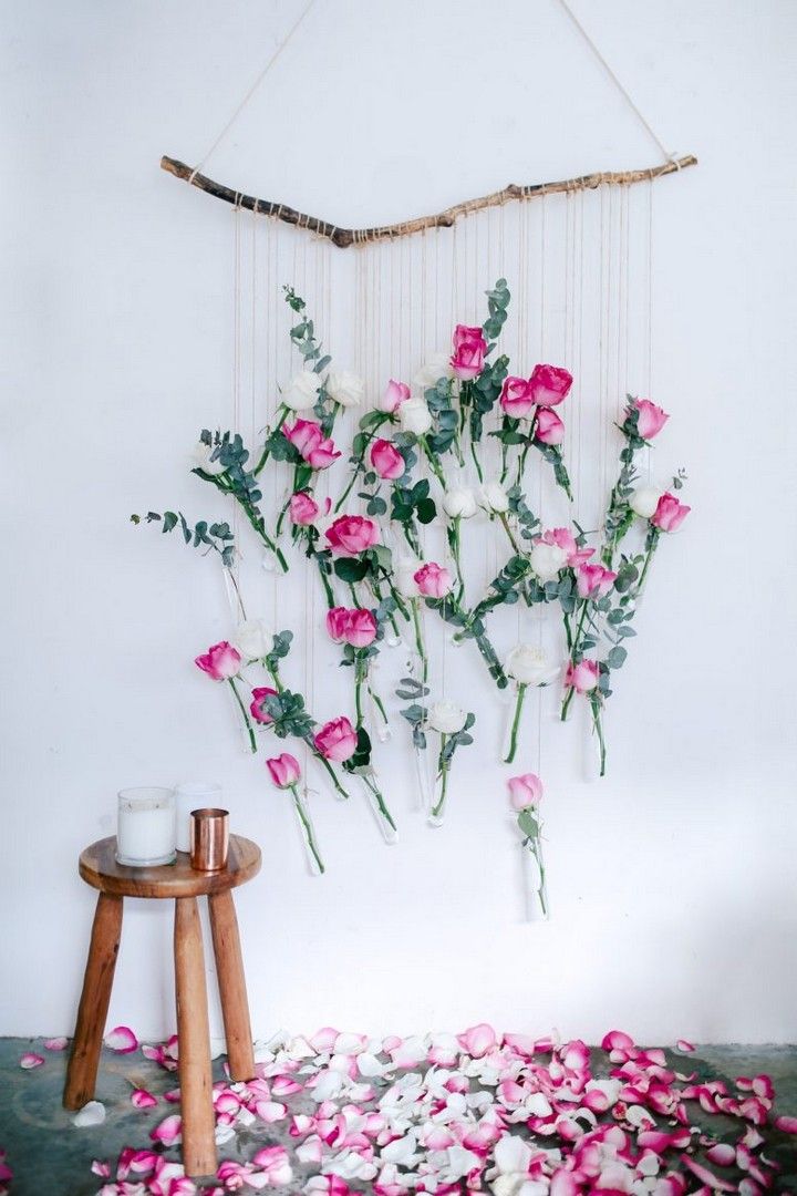 DIY Floral Vase Wall Hanging 