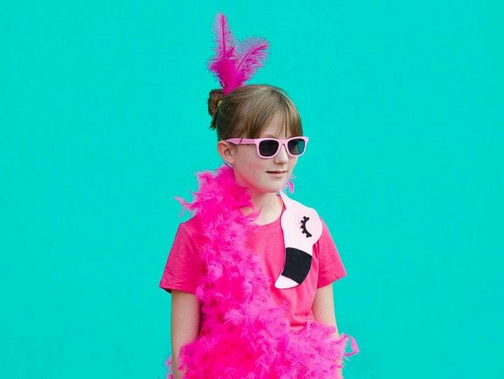 DIY Kids Flamingo Costume