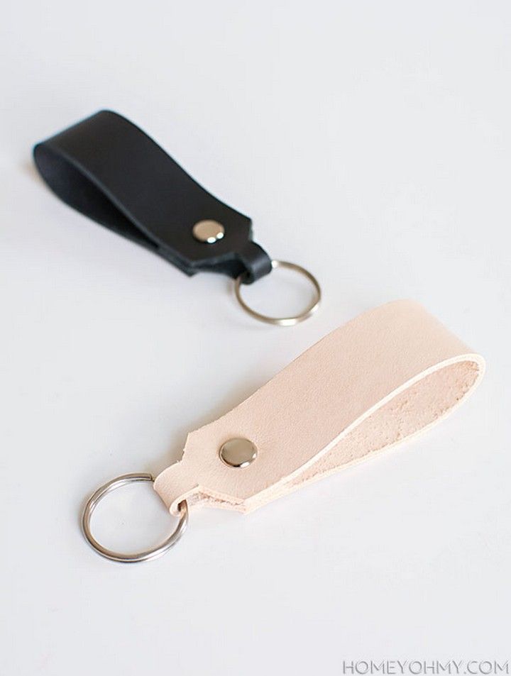 DIY Leather Loop Keychain