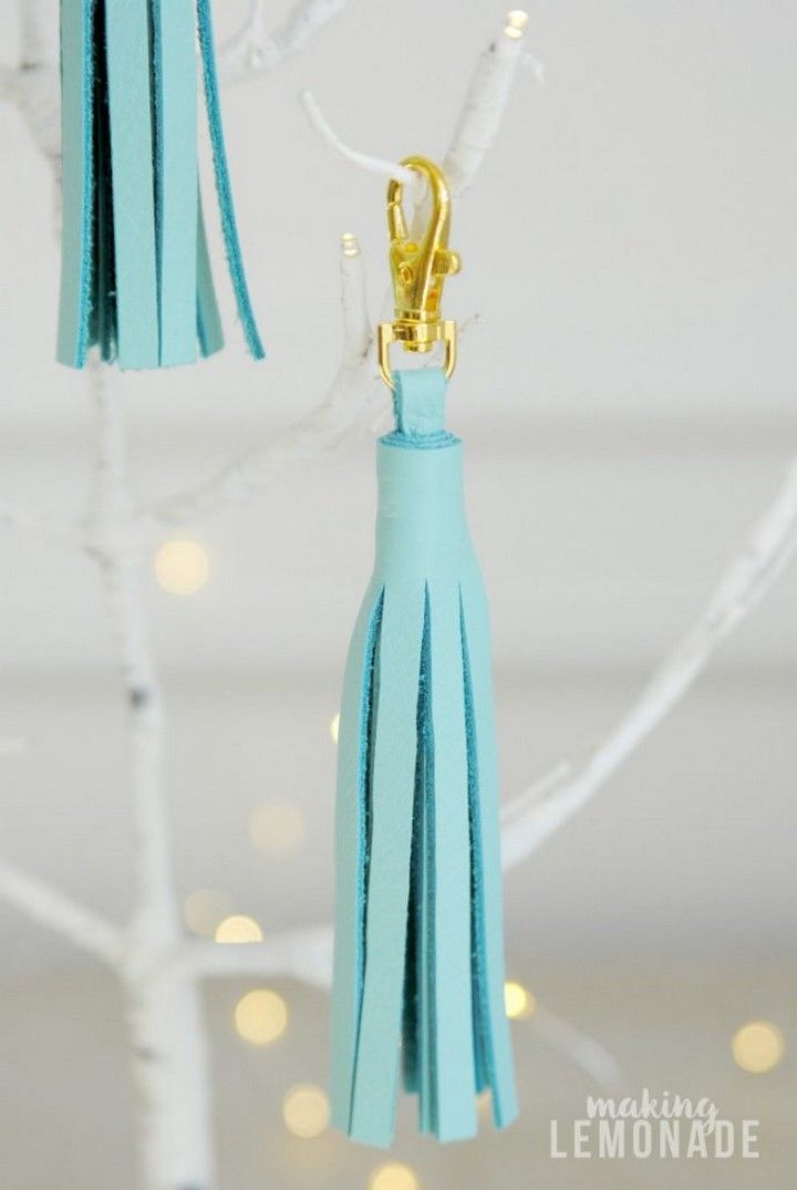 DIY Leather Tassel Keychain Diffuser