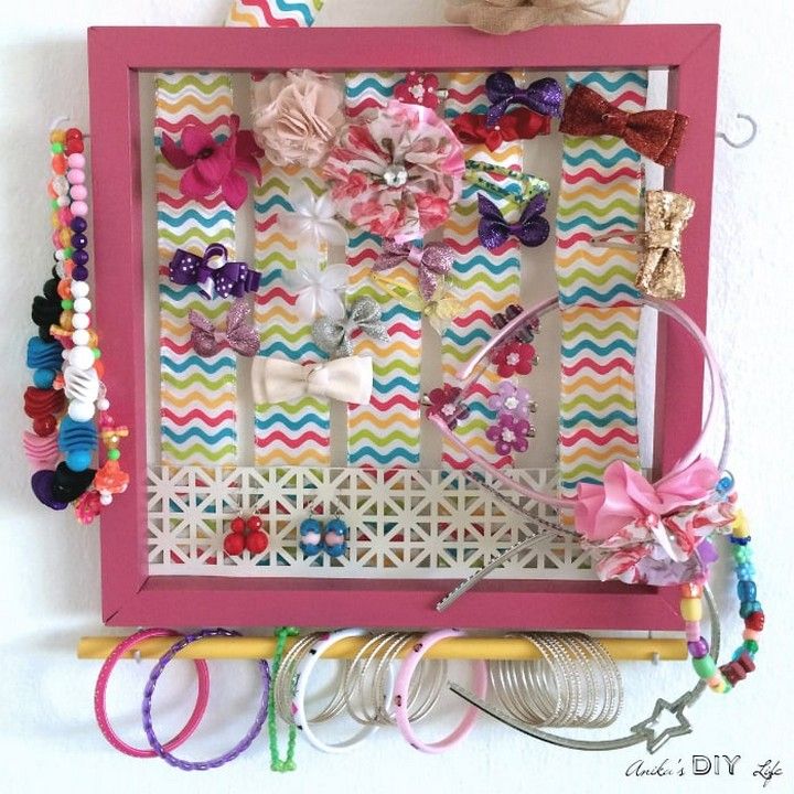 DIY Little Girls Accessory Organizer