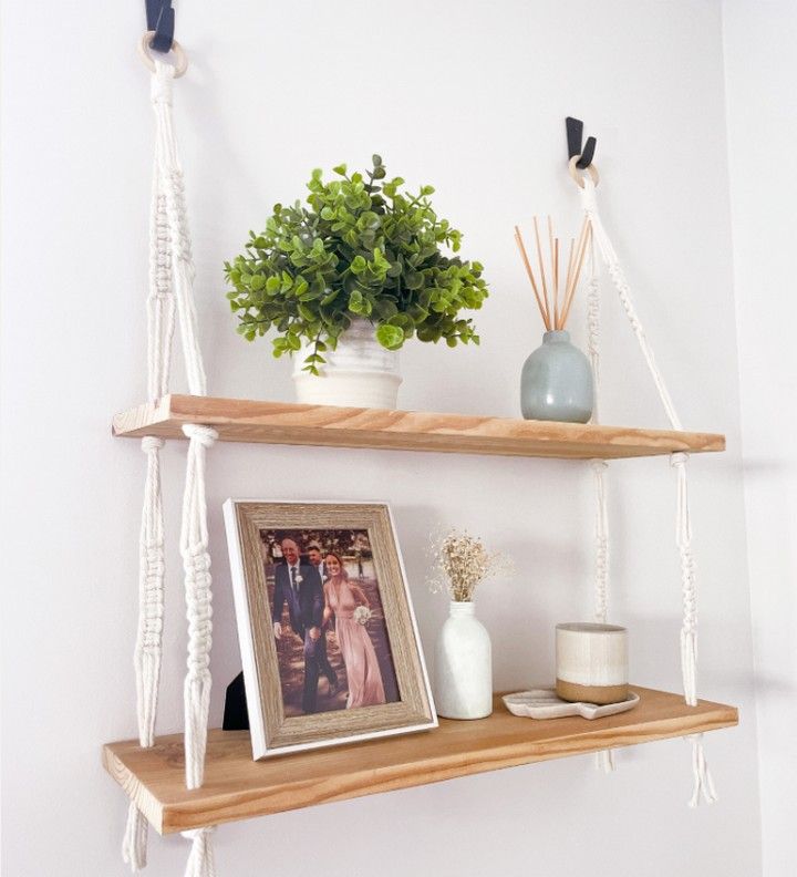 DIY Macrame Shelf