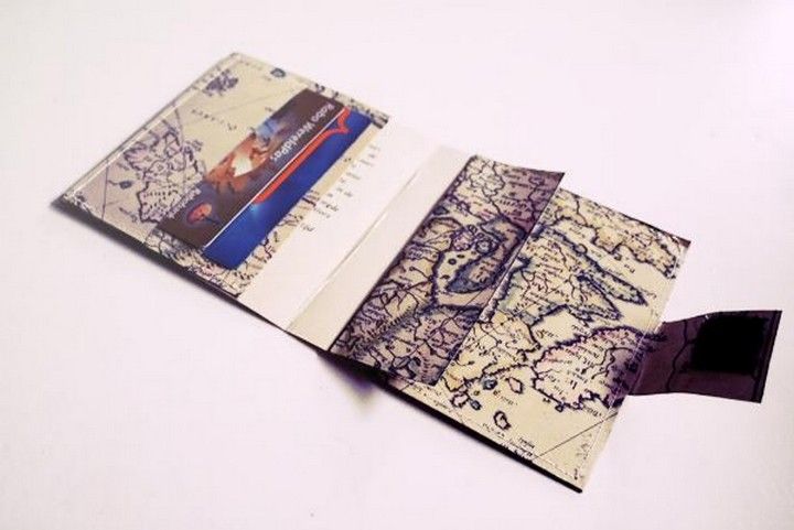 DIY Map Wallet