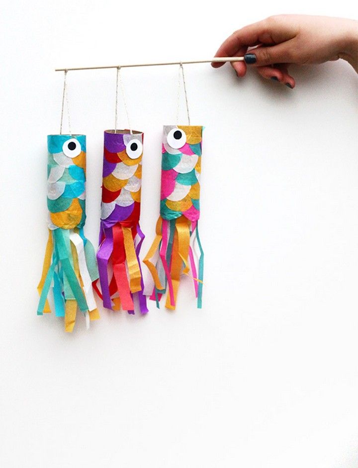 DIY Mini Koinobori Japanese Flying Carp