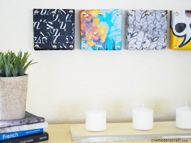 DIY Mini Wall Art From Shoebox Lids