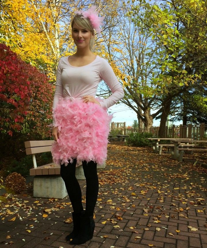 DIY Pink Flamingo Halloween Costume