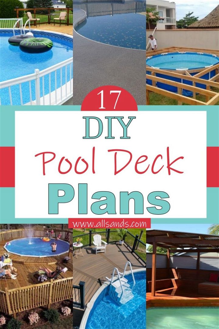 17 DIY Pool Deck Plans For Outdoor Pools - All Sands