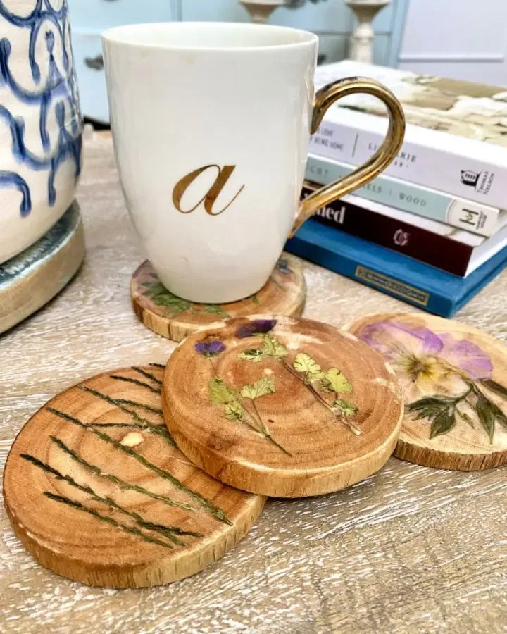 DIY Pressed Flower Coasters