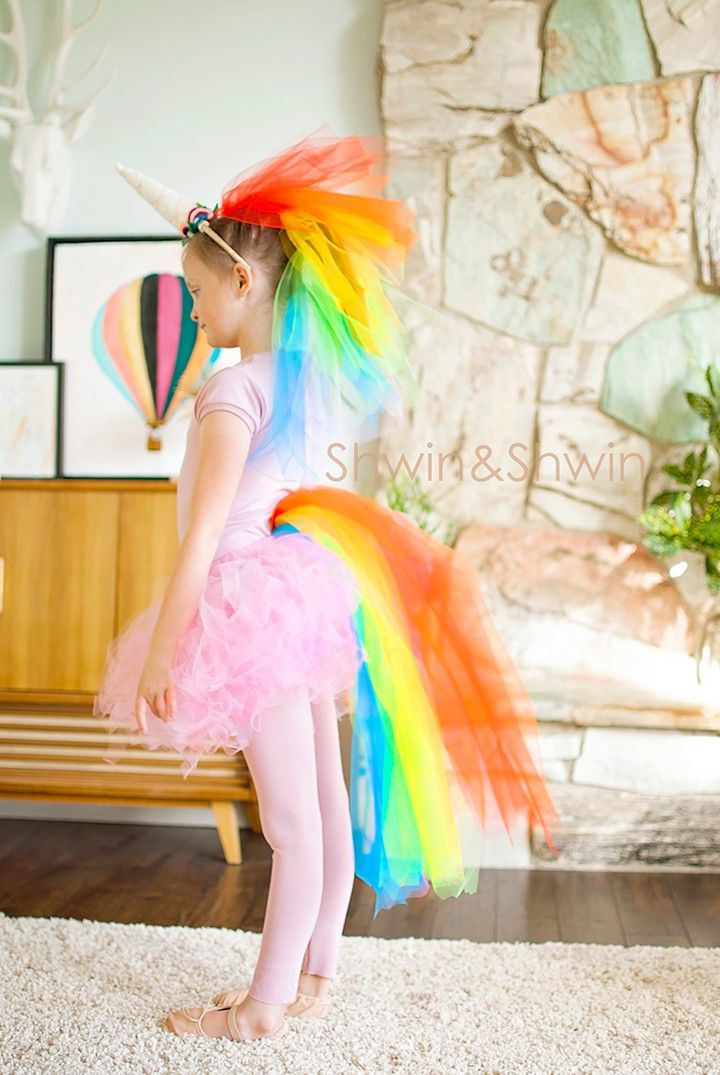 DIY Rainbow Unicorn Costume