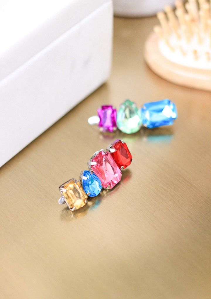 DIY Rhinestone Hair Clips