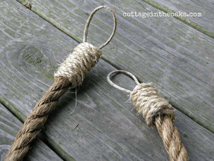 DIY Rope Curtain Tie Back