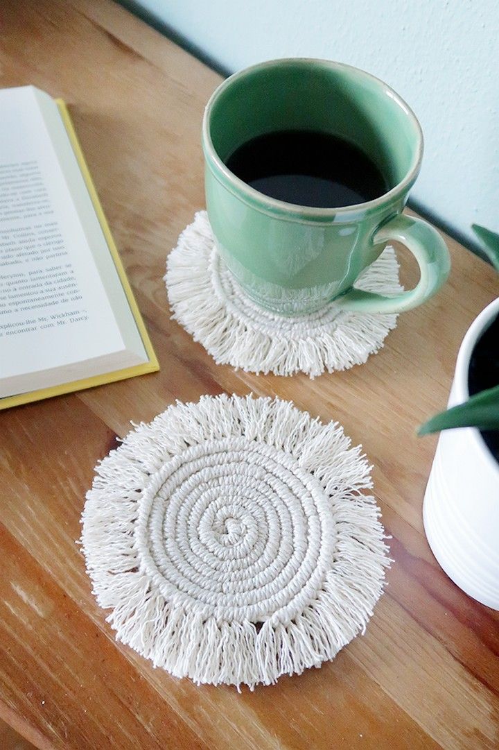 DIY Round Macramé Boho Costers