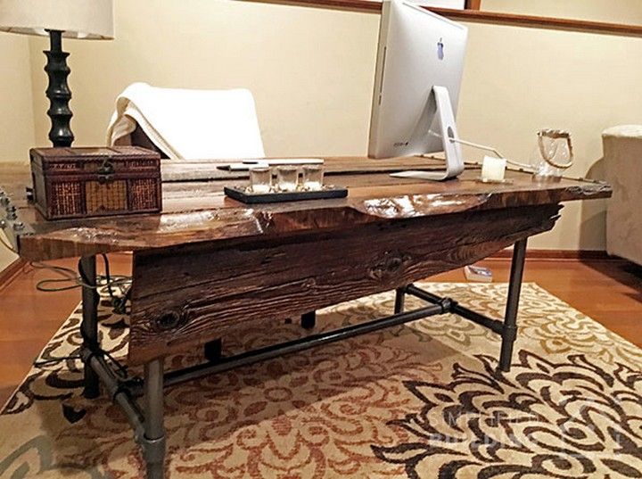 DIY Rustic Executive Desk