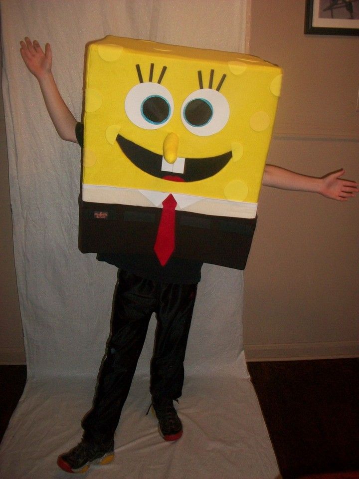 DIY Spongebob Squarepants Mascot Halloween Costume