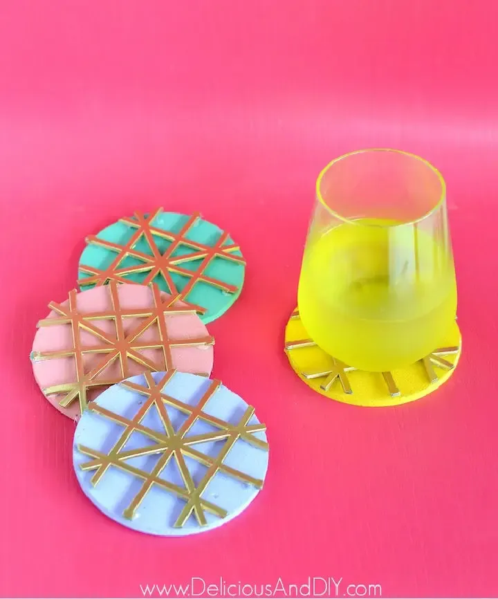 DIY Textured Cork Coasters in 30 Minutes