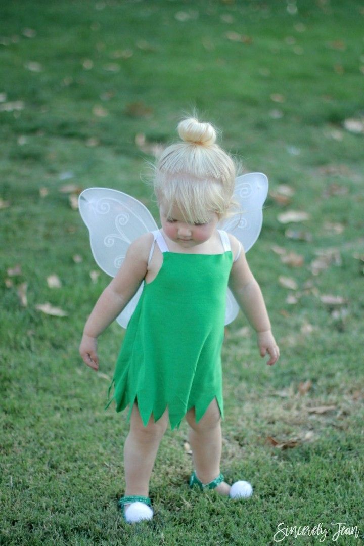 DIY Toddler Tinker Bell Costume And Hair