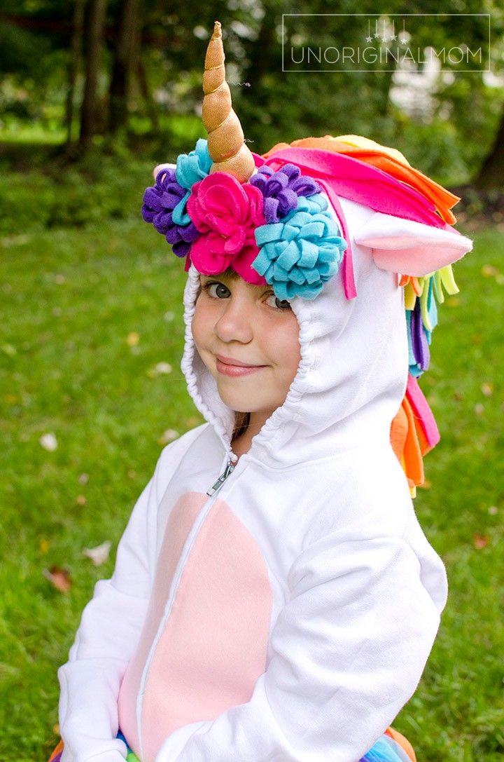 Hoodie Costume With Rainbow Tutu