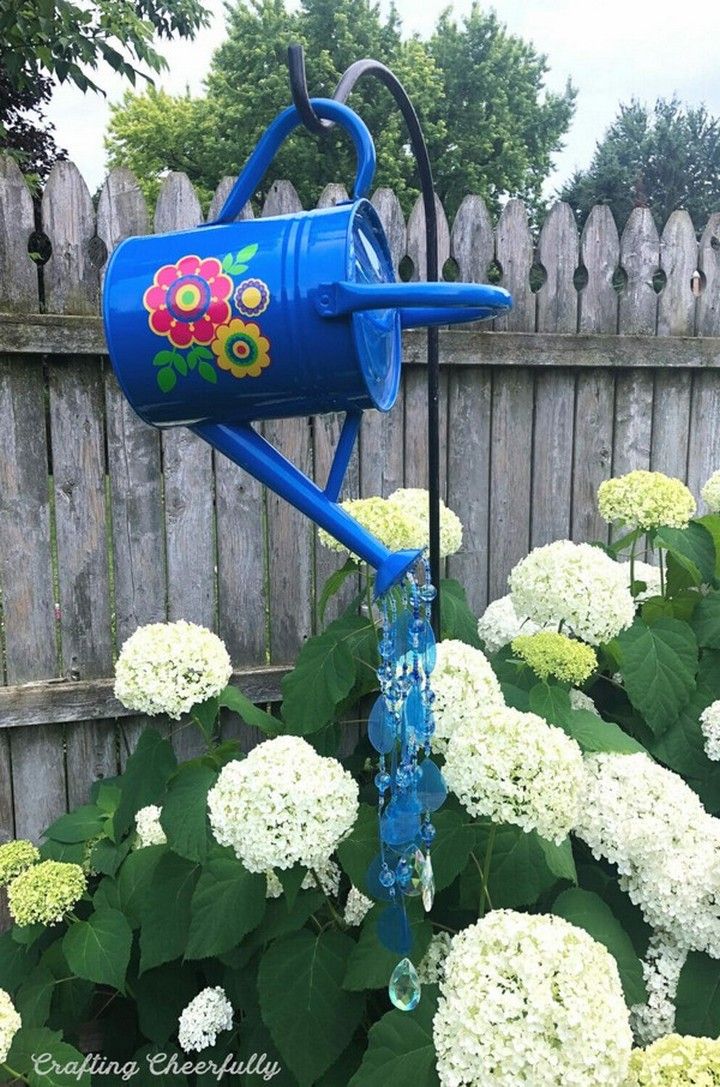 DIY Watering Can Garden Ornament