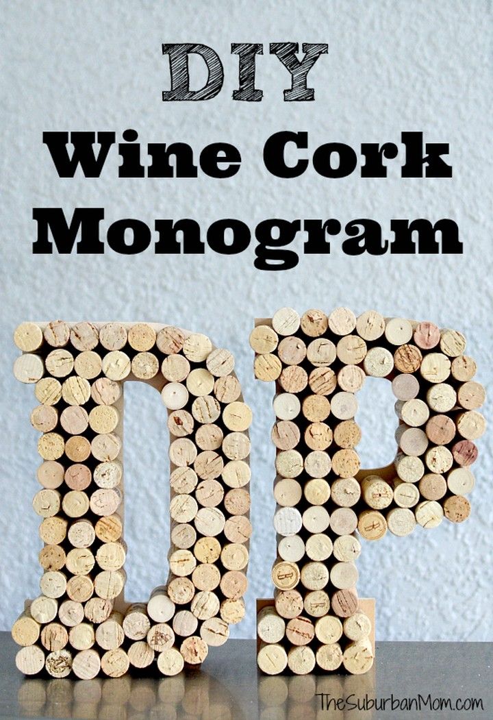 DIY Wine Cork Monogram Craft