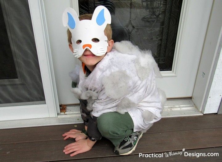 Easy DIY Dust Bunny Costume
