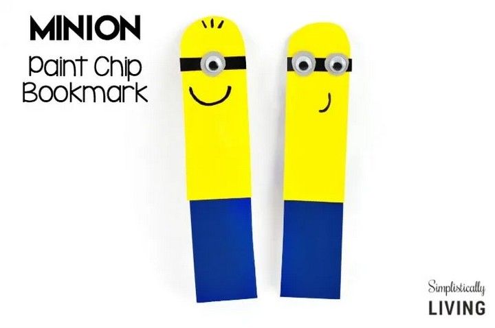 Easy Paint Chip Minion Bookmark