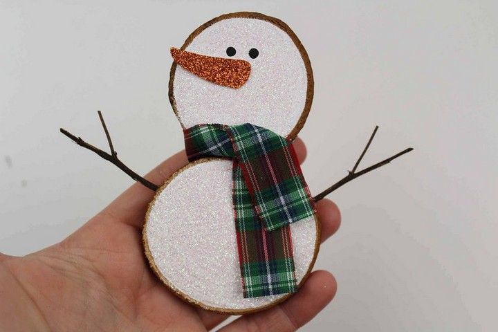 Easy Rustic Snowman Ornament