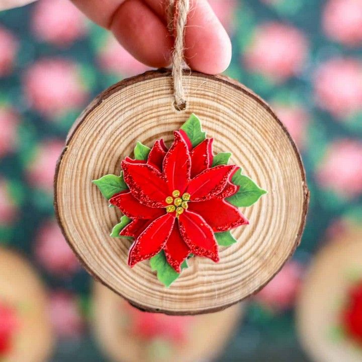 Easy Wood Slice Ornaments