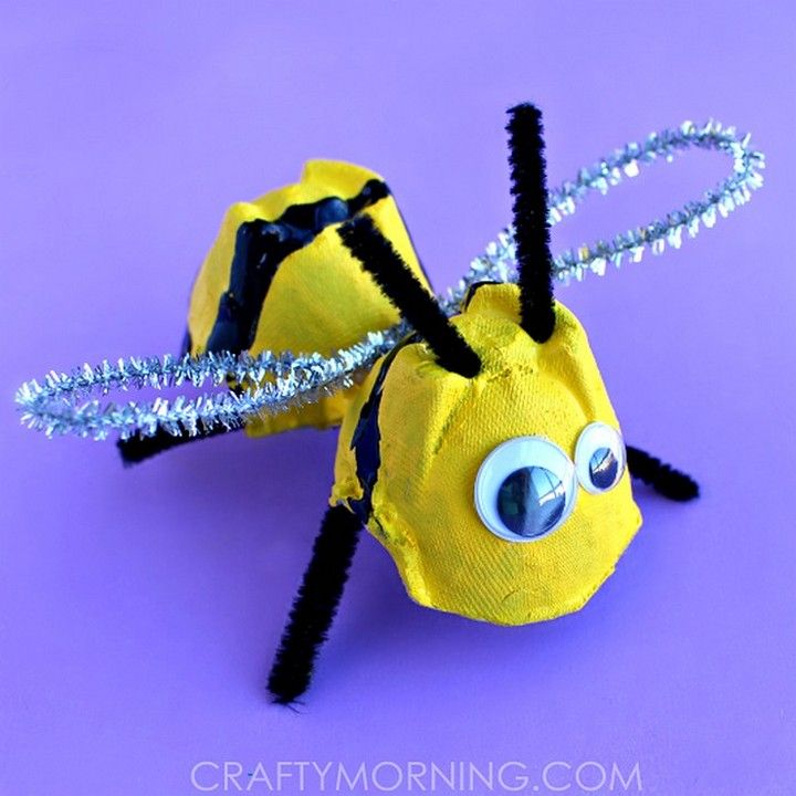 Egg Carton Bumble Bee Craft