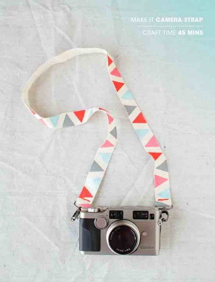 Geometric Style Camera Strap DIY