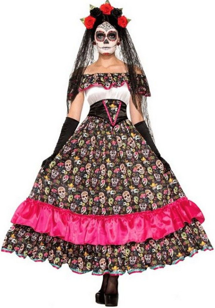 Halloween Sugar Skull Day Of The Dead Costumes On Sale