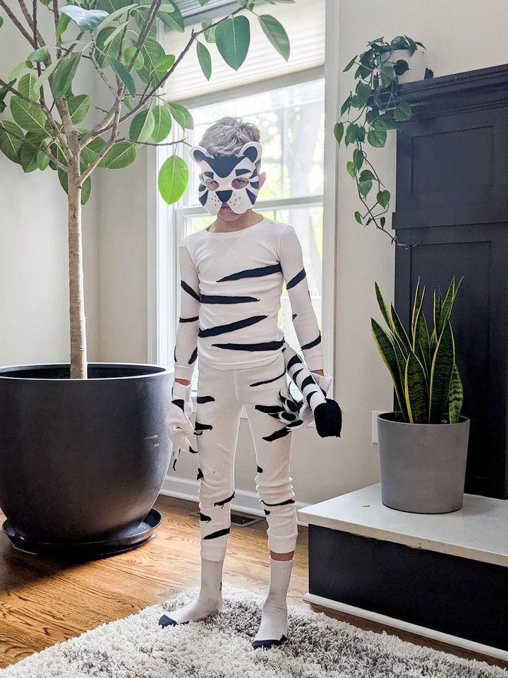 Homemade Easy DIY White Tiger Costume