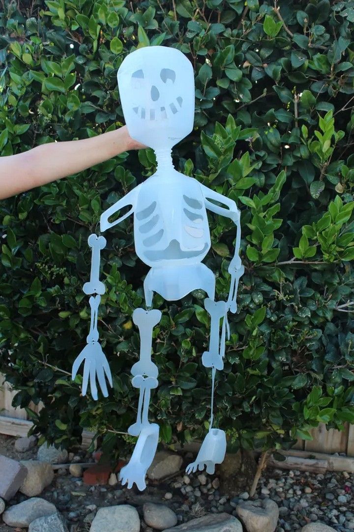 How To Make A Skeleton From Milk Jugs