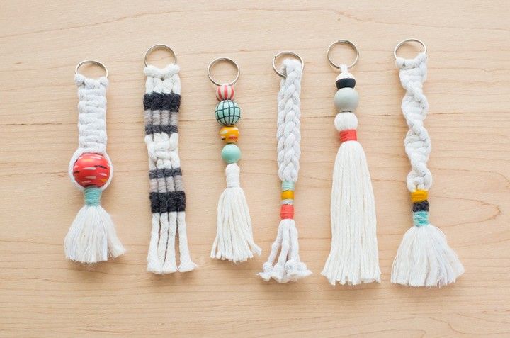 How To Make DIY Tassel And Macramé Keychains