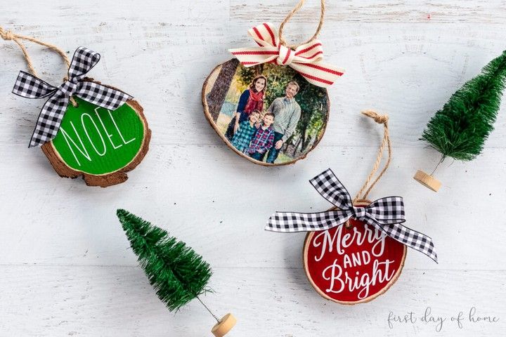 How To Make Easy Wood Slice Ornaments Two Ways