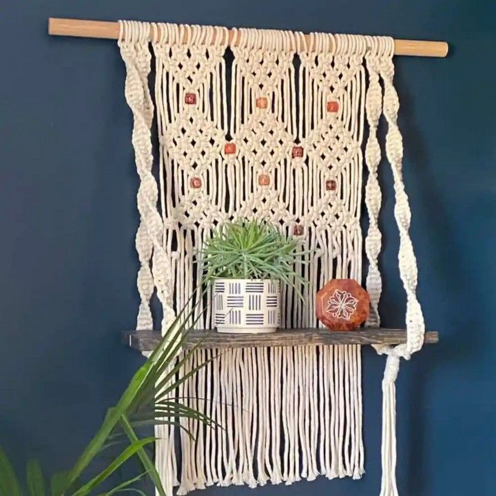 Macramé Hanging Shelf