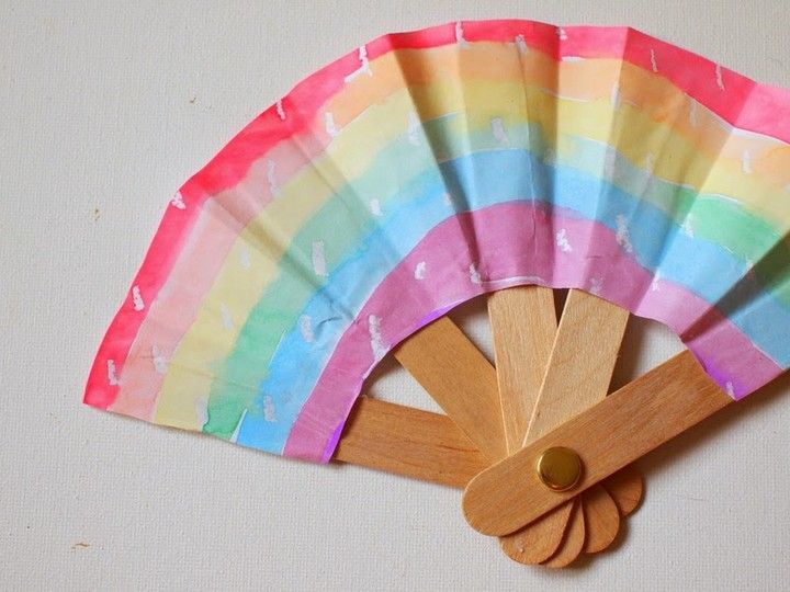 Make A Folding Popsicle Stick Fan