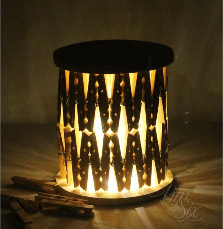 Make A Lantern Out Of Clothespins