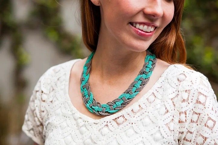 Make This Woven Bead Statement Necklace