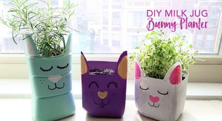 Milk Jug Planter Is A Great Spring Craft For Kids