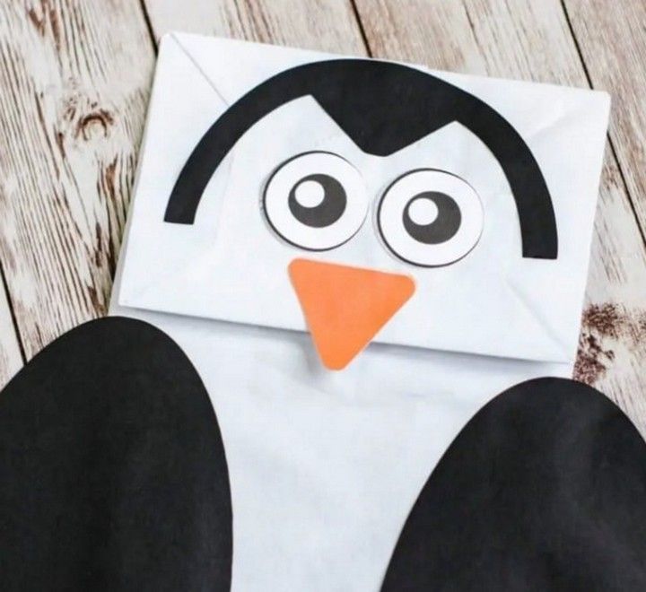 Paper Lunch Bag Penguin