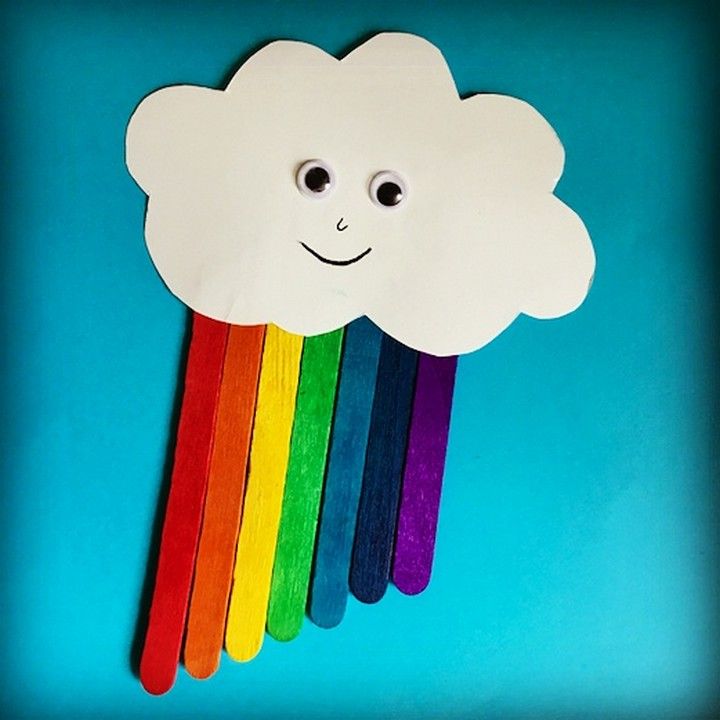 Popsicle Sticks Rainbow Craft