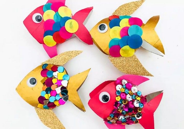 Rainbow Toilet Roll Fish