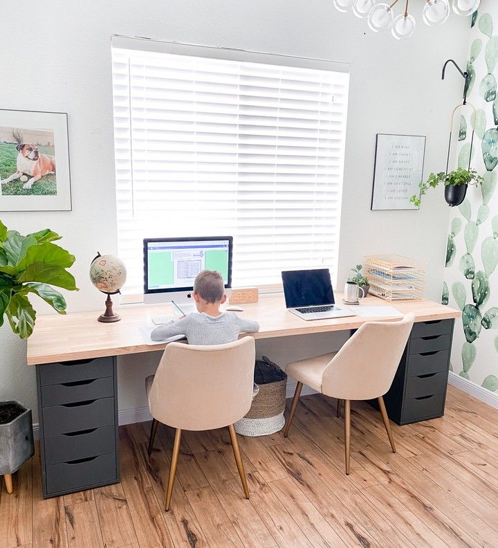 Simple Home Office Desk For Two