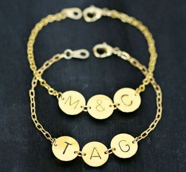 Stamped Initial Bracelet