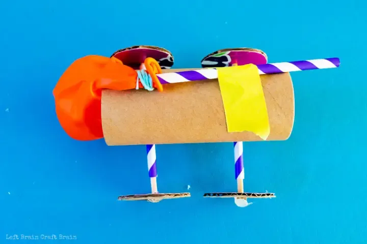 Toilet Paper Roll Balloon Car