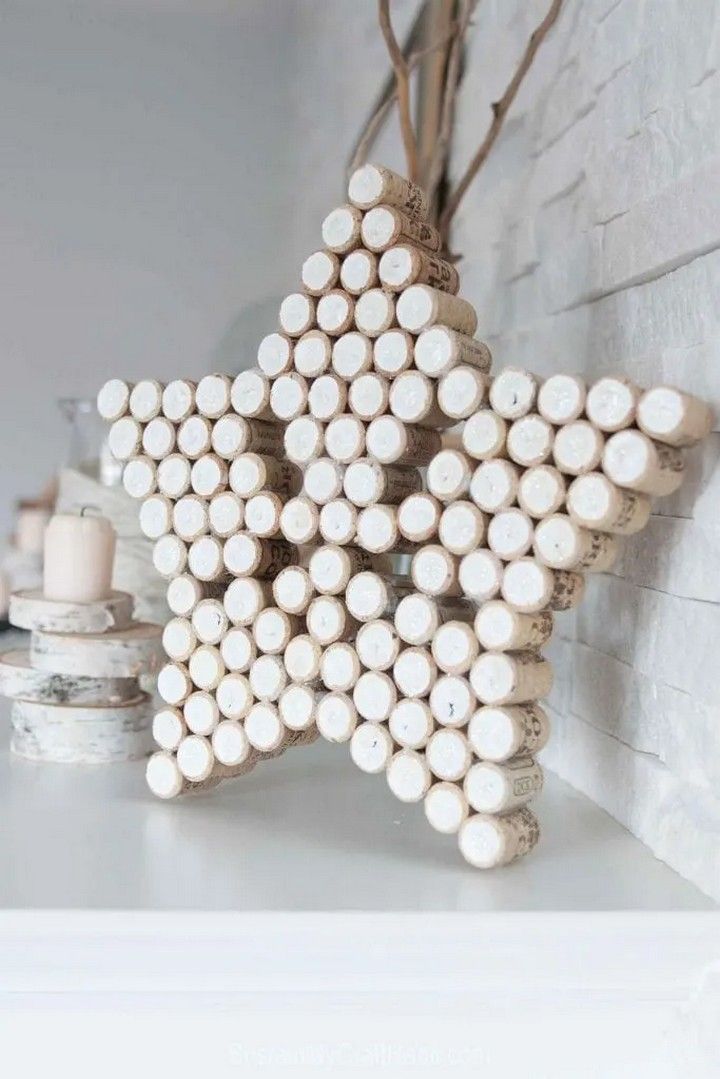 Wine Cork Crafts Sparkling Star Decor