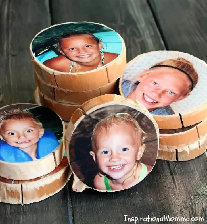 Wooden Photo Coaster Idea