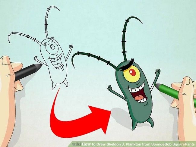 How To Draw Sheldon J. Plankton