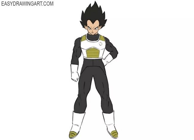 Vegeta Drawing Easy Full Body