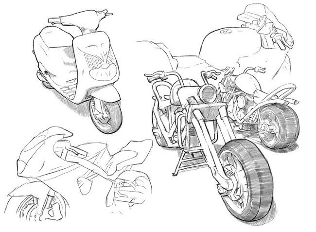 Draw Motorbikes Idea